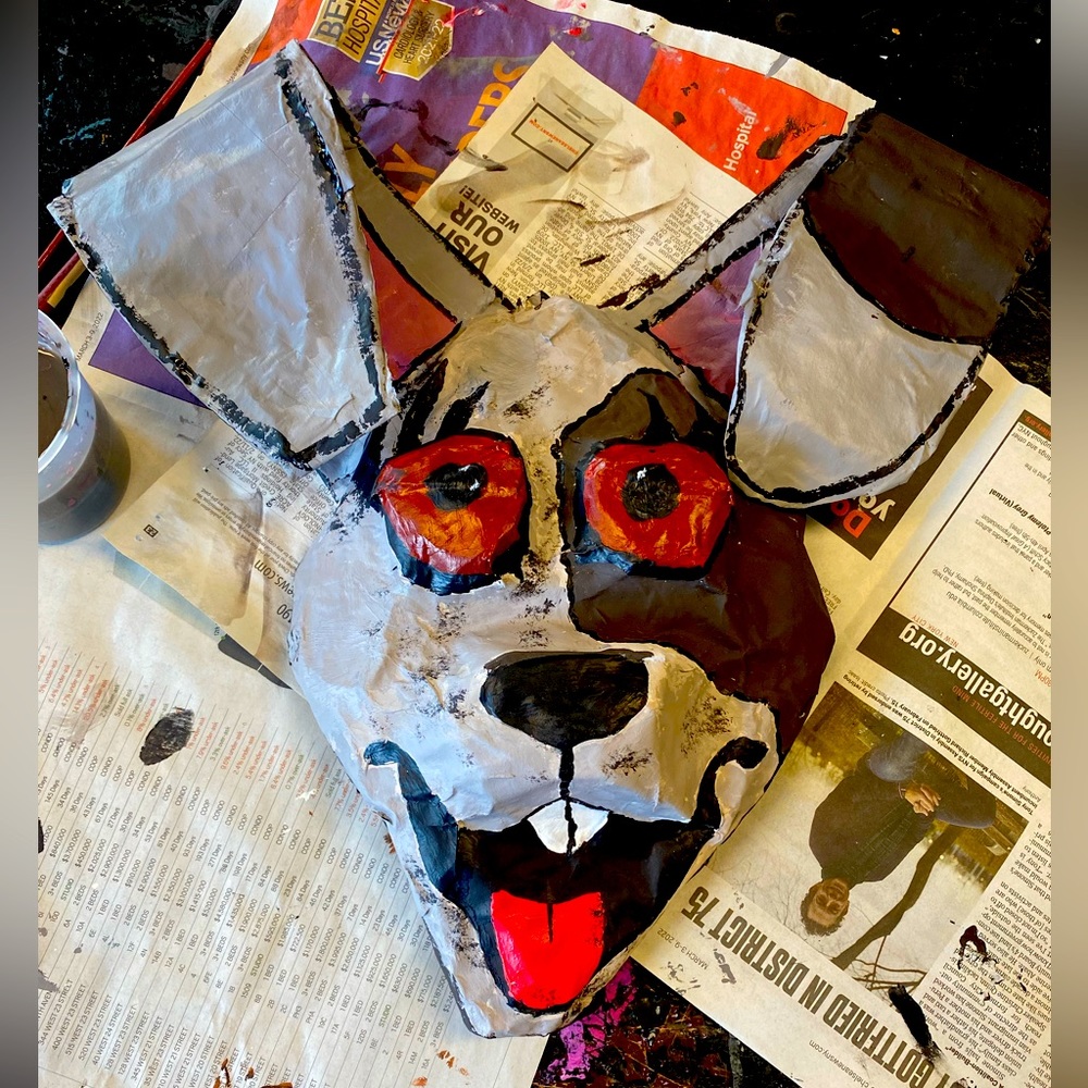 Paper mache vanny mask five nights at Freddy’s